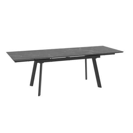 Стол MILANA FOUR-160, раздвижной 160(40+40)x90, STONE BLACK ST CER/ЧЕРНЫЙ MILANA FOUR 160